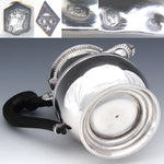 Elegant Antique French Sterling Silver 10oz Solitaire Tea or Coffee Pot, Classical Style