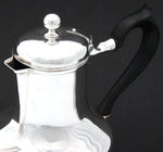 Antique to Vintage French Hallmarked Sterling Silver Tea or Coffee Pot, Art Deco Style