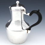 Antique to Vintage French Hallmarked Sterling Silver Tea or Coffee Pot, Art Deco Style