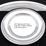 Antique French Sterling Silver 10.5" Charger or Serving Tray, Classical Laurel Band