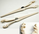 Antique Victorian Carved Ivory Wolf or Bear Glove Stretcher - Black Forest Germany Carving