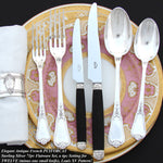 Elegant Antique French PUIFORCAT Sterling Silver 71pc Flatware Set, Louis XV Pattern