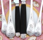 Elegant Antique French PUIFORCAT Sterling Silver 71pc Flatware Set, Louis XV Pattern