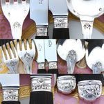 Elegant Antique French PUIFORCAT Sterling Silver 71pc Flatware Set, Louis XV Pattern