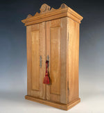 Antique French 21" Tall Apprentice Armoire, Doll Furniture, Wall Cabinet Country French
