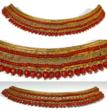 Antique French Empire Red Coral Tiara, Napoleon I Era Diadem, Crown, Hair Ornament