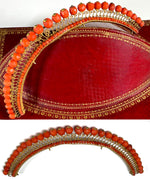 Antique French Empire Red Coral Tiara 2, Napoleon I Era Diadem, Crown, Hair Ornament