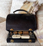 RARE c.1920-30 French Sterling Silver & Ivory Travel Vanity Valise, Purse by DUPONT, Dr. Bag Style