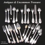 Antique French PUIFORCAT Sterling Silver 7pc Flatware Place Setting for ONE, Empire Style Swans