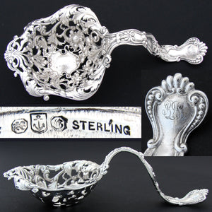 RARE Antique Gorham Sterling Silver Bonbonniere #2, HEAVY Ornate Retculated Foliage