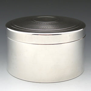 Vintage French PUIFORCAT Hallmarked Silver Plate 4 3/8" Vanity or Tea Jar, Box