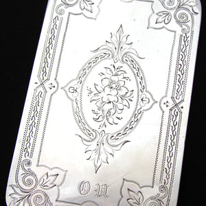 Antique French Hallmarked Sterling Silver & Turned Ivory Carte d'Visite Frame, Butler Tray?