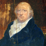 Antique Georgian Era Miniature Painting, Portrait of Man Holding Snuff Box in Ornate Gilt Frame