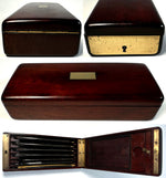 Fine Antique French Trousseau de Voyage, Semainier 7-day Razor Box, Coffret, Necessaire