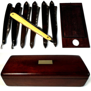 Fine Antique French Trousseau de Voyage, Semainier 7-day Razor Box, Coffret, Necessaire