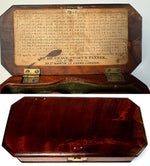 RARE Early 19th Century English Burl Box, Jeweler's Gold and Diamond Scale all Weights, Necessaire