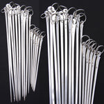 Fabulous Antique French Hallmarked Sterling Silver 15pc Skewer or Hatelet Set, 5.75" to 10"
