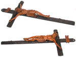 Fabulous Antique 26" Hand Carved Black Forest Style Crucifix, Wonderful Detail & Visual Appeal