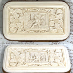 Antique Victorian Era Cigar or Spectacles Case, Purse, Exquisite Hand Carved Ivory