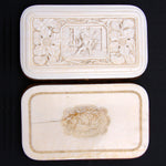 Antique Victorian Era Cigar or Spectacles Case, Purse, Exquisite Hand Carved Ivory