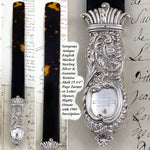 Antique English Hallmarked Sterling Silver & Tortoise Shell 15.75" Text or Book Page Turner