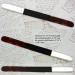 Antique English Hallmarked Sterling Silver & Tortoise Shell 14.25" Text or Book Page Turner