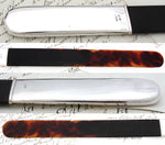 Antique English Hallmarked Sterling Silver & Tortoise Shell 14.25" Text or Book Page Turner