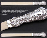 Antique English Hallmarked Sterling Silver & Genuine Ivory 11.25" Text or Book Page Turner