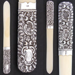 Antique English Hallmarked Sterling Silver & Genuine Ivory 10 1/8" Text or Book Page Turner