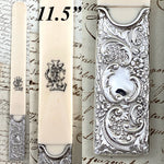 Elegant Antique English Hallmarked Sterling Silver & Ivory 10.5" Text or Book Page Turner