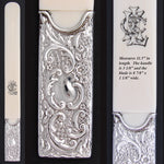 Elegant Antique English Hallmarked Sterling Silver & Ivory 10.5" Text or Book Page Turner