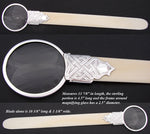 Rare Antique English Sterling Silver & Genuine Ivory 14" Text or Book Page Turner with Magnifying Glass