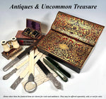 Rare Antique English Sterling Silver & Genuine Ivory 14" Text or Book Page Turner with Magnifying Glass