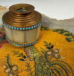 Fine Antique French Palais Royal 6-Draw Opera Glass Monocular, MOP and Persian Turquoise Jewels