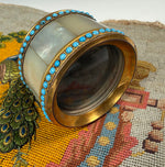 Fine Antique French Palais Royal 6-Draw Opera Glass Monocular, MOP and Persian Turquoise Jewels
