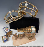 Fine Antique French Palais Royal 6-Draw Opera Glass Monocular, MOP and Persian Turquoise Jewels