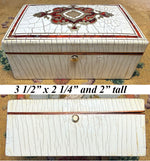 Fine Antique 19th Century French Boulle Jewelry or Watch Box, Ivory, Tortoise Shell Veneer
