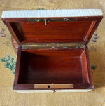 Fine Antique 19th Century French Boulle Jewelry or Watch Box, Ivory, Tortoise Shell Veneer
