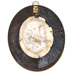 Fine Antique Hand Finished Chalk or Gypsum Catholic Icon, Sculpture in Oval Bombe Glass Frame