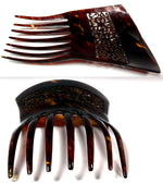 Hand Carved Antique Tortoise Shell Tiara #6, Ornamental Comb, Mantilla, Napoléon III French