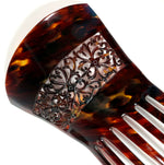 Hand Carved Antique Tortoise Shell Tiara #6, Ornamental Comb, Mantilla, Napoléon III French