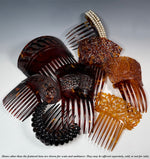Hand Carved Antique Tortoise Shell Tiara #6, Ornamental Comb, Mantilla, Napoléon III French