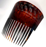 Hand Carved Antique Huge Tortoise Shell Tiara #7, Ornamental Comb, Mantilla, Napoléon III French
