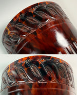 Hand Carved Antique Huge Tortoise Shell Tiara #7, Ornamental Comb, Mantilla, Napoléon III French