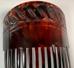 Hand Carved Antique Huge Tortoise Shell Tiara #7, Ornamental Comb, Mantilla, Napoléon III French