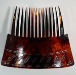 Hand Carved Antique Huge Tortoise Shell Tiara #7, Ornamental Comb, Mantilla, Napoléon III French