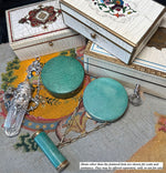 Fine Antique French Art Deco Powder Box Compact, Shagreen Galuchat, Possibly Jean Dunand?