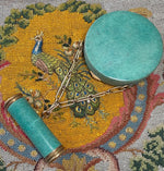 Antique c.1920s French Compact and Lipstick Holder Clad in Fine Shagreen, Galuchat, Durand?