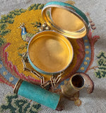 Antique c.1920s French Compact and Lipstick Holder Clad in Fine Shagreen, Galuchat, Durand?
