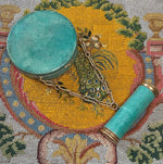 Antique c.1920s French Compact and Lipstick Holder Clad in Fine Shagreen, Galuchat, Durand?